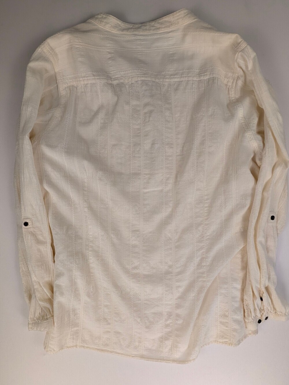 Bit & Bridle Women's Cotton Ivory Long Sleeve Pintuck Tunic Blouse 2XL - Picture 7 of 8